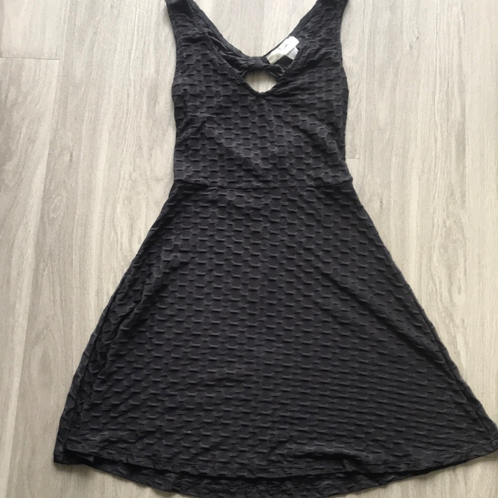 Black honeycomb dress